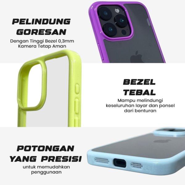 Joeecase - Casing Solid Transparan Untuk Iphone - Image 5